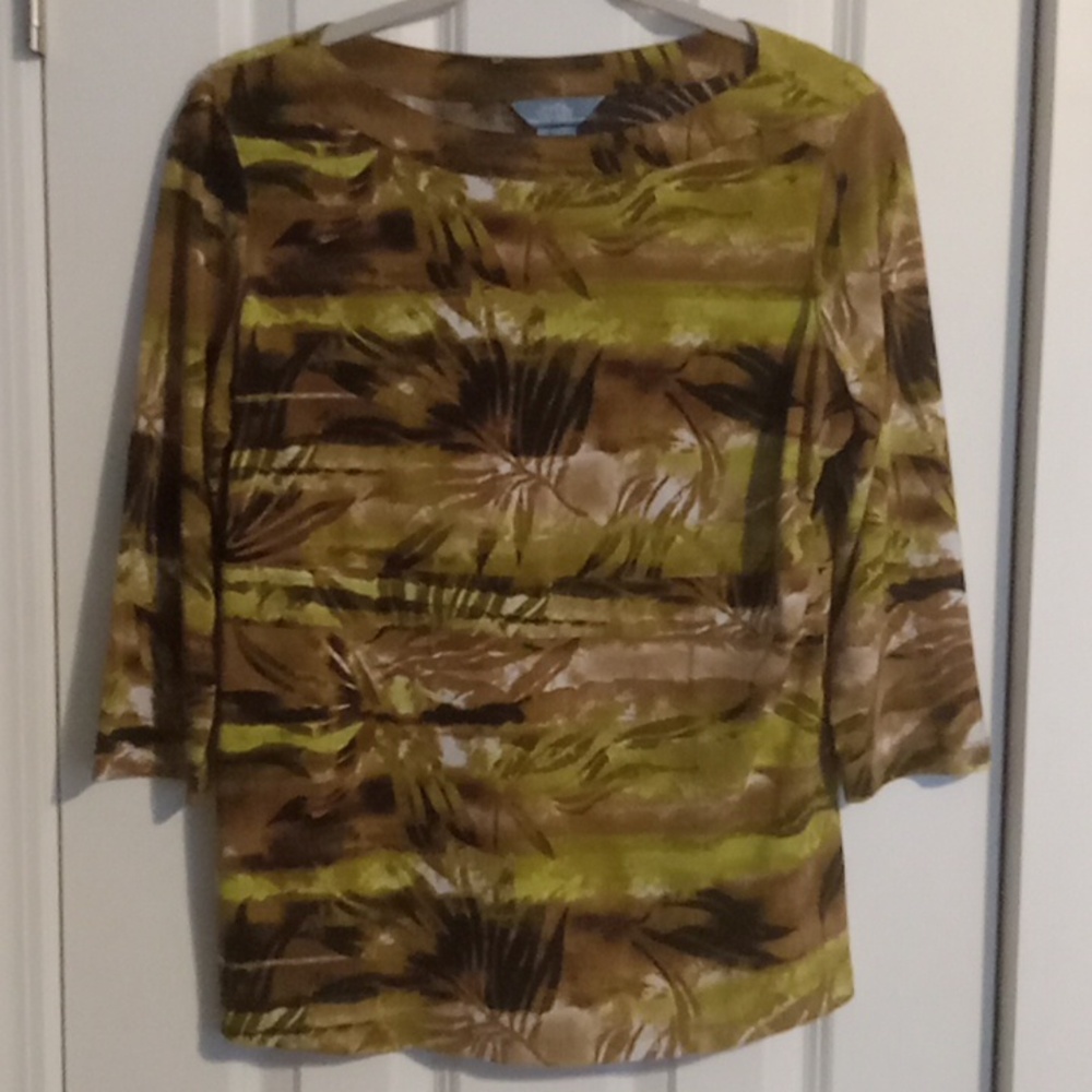 Chic Multicolor Patterned Women's Blouse